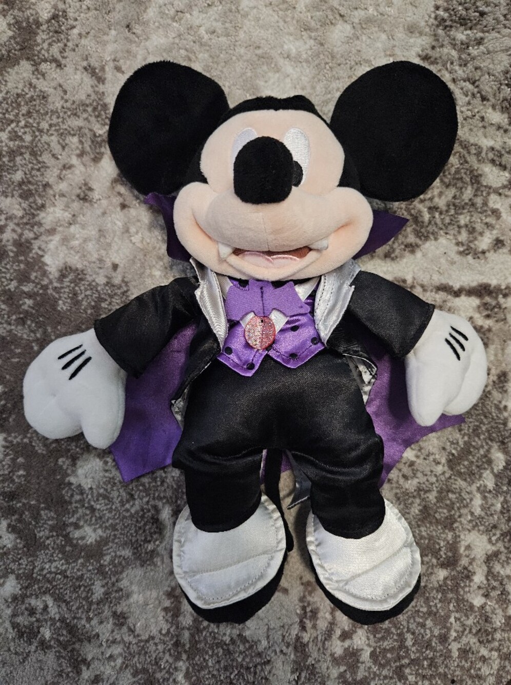 Mickey Mouse Plush Vampire Costume - Black & Purple Kids Toy